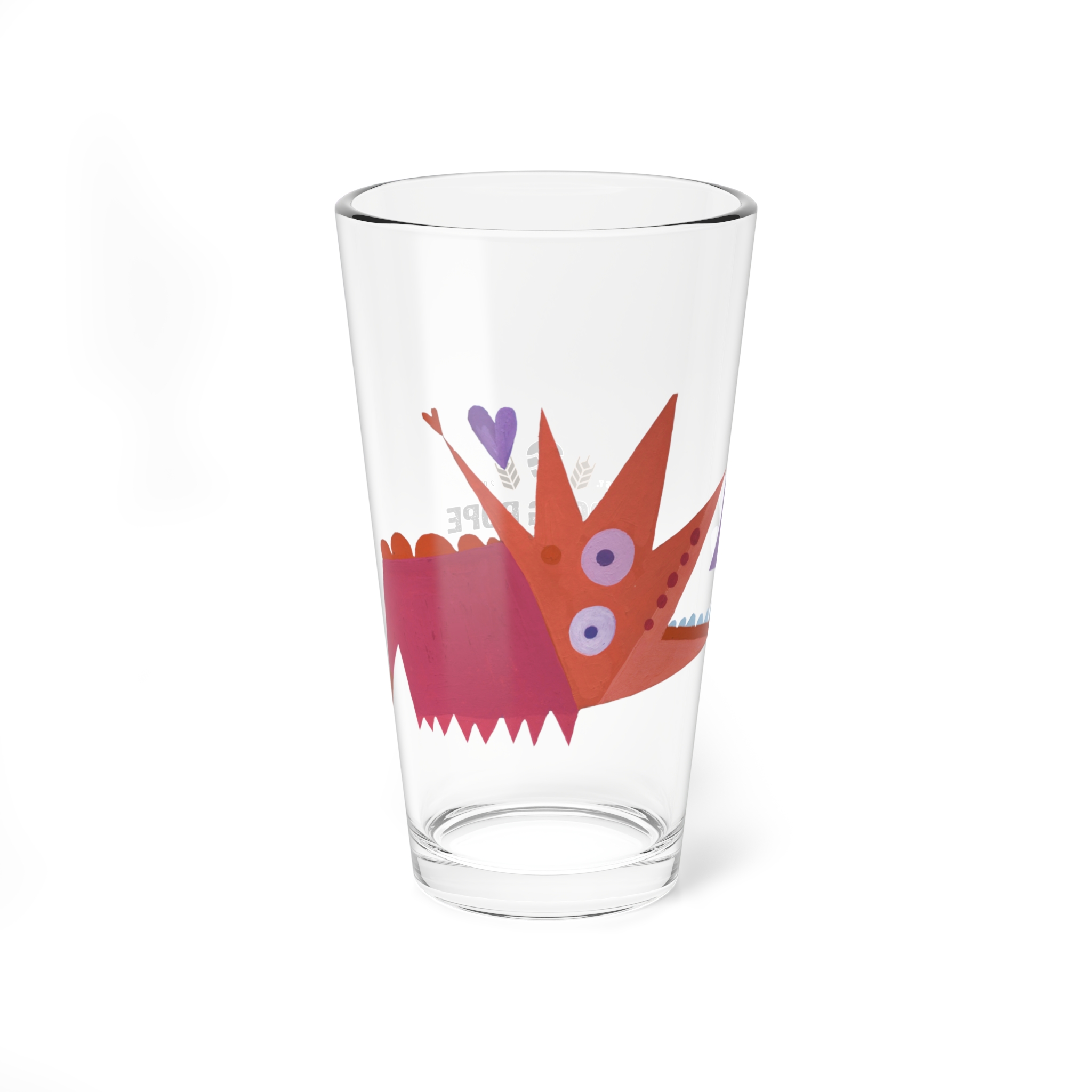 "Luv U" 16oz Glass — view 1